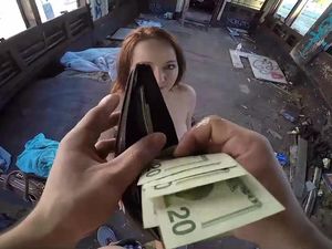 Cash For Cunt In A Nasty Abandoned Building